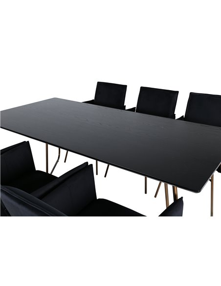 Matgrupp Petra med Petra matstolar, 190 × 90 cm