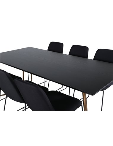 Matgrupp Petra med Muce matstolar, 190 × 90 cm