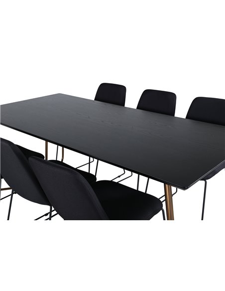 Matgrupp Petra med Muce matstolar, 190 × 90 cm