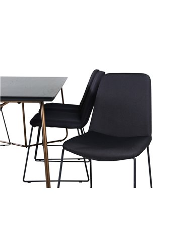 Matgrupp Petra med Muce matstolar, 190 × 90 cm