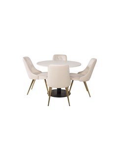 Matgrupp Razzia med Velvet Deluxe matstolar