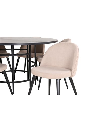 Matgrupp Copenhagen med Velvet matstolar