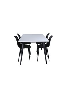 Matgrupp Jimmy med Polar matstolar, 150 × 90 cm