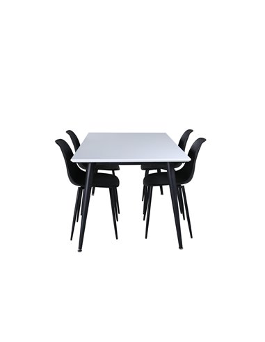 Matgrupp Jimmy med Polar matstolar, 150 × 90 cm