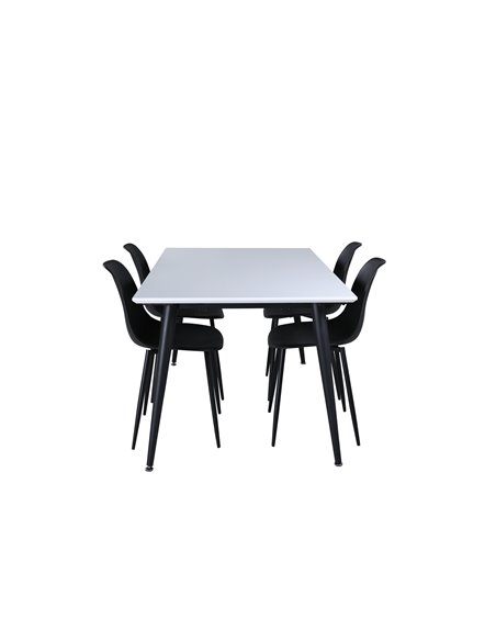 Matgrupp Jimmy med Polar matstolar, 150 × 90 cm