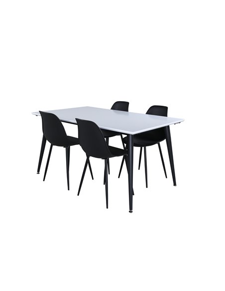Matgrupp Jimmy med Polar matstolar, 150 × 90 cm