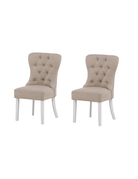Matstol Vista, Beige/Vit