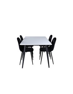 Matgrupp Jimmy med Polar matstolar, 150 × 90 cm
