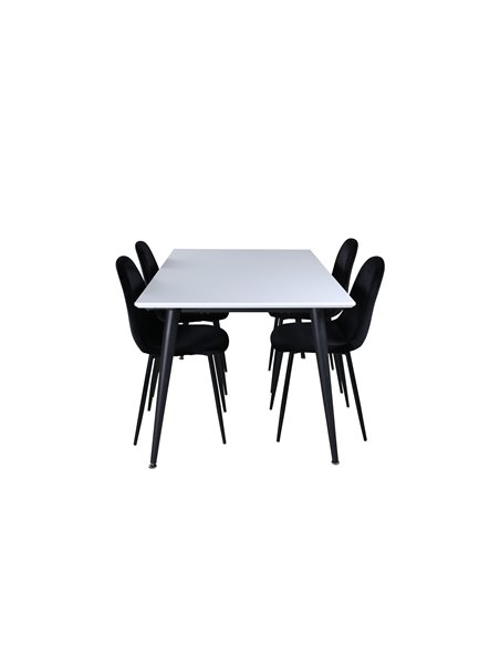 Matgrupp Jimmy med Polar matstolar, 150 × 90 cm