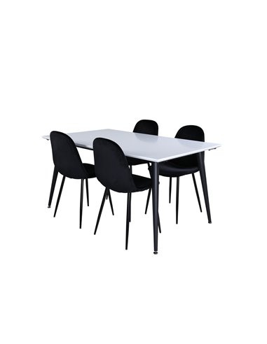 Matgrupp Jimmy med Polar matstolar, 150 × 90 cm