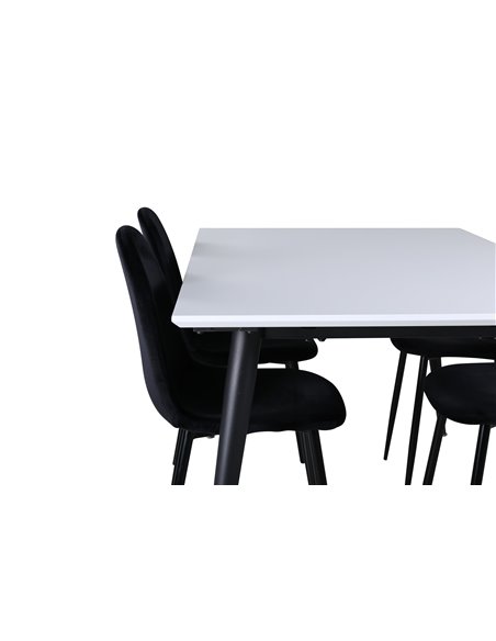 Matgrupp Jimmy med Polar matstolar, 150 × 90 cm