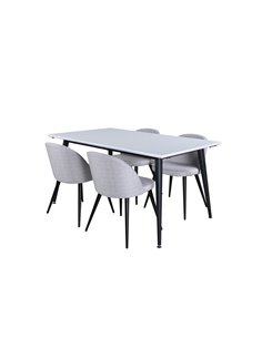 Matgrupp Jimmy med Velvet matstolar, 150 × 90 cm 2