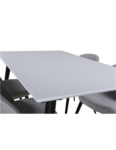 Matgrupp Jimmy med Velvet matstolar, 150 × 90 cm