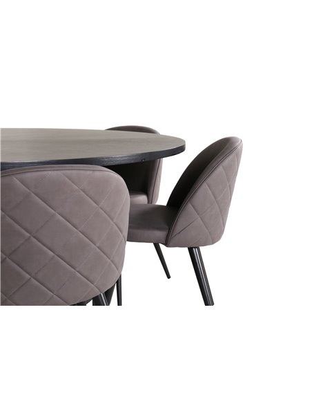 Matgrupp Copenhagen med Velvet matstolar