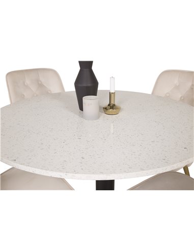 Matgrupp Razzia med Velvet Deluxe matstolar