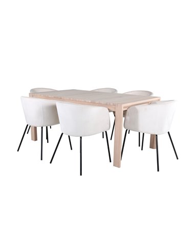 Matgrupp Slider med Berit matstolar, 170 × 95 cm