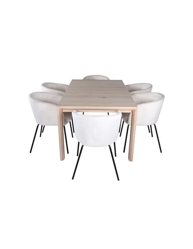 Matgrupp Slider med Berit matstolar, 170 × 95 cm