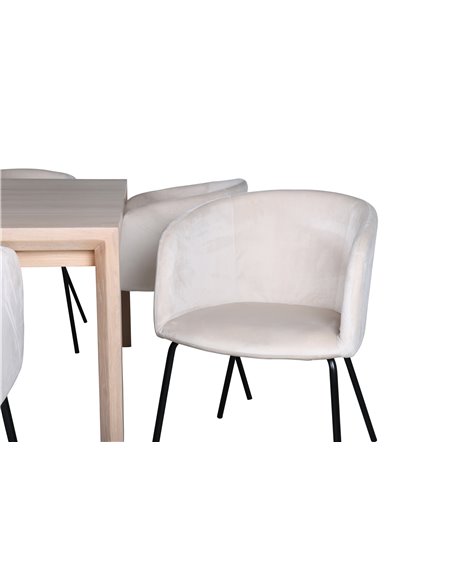 Matgrupp Slider med Berit matstolar, 170 × 95 cm