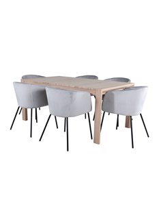 Matgrupp Slider med Berit matstolar, 170 × 95 cm