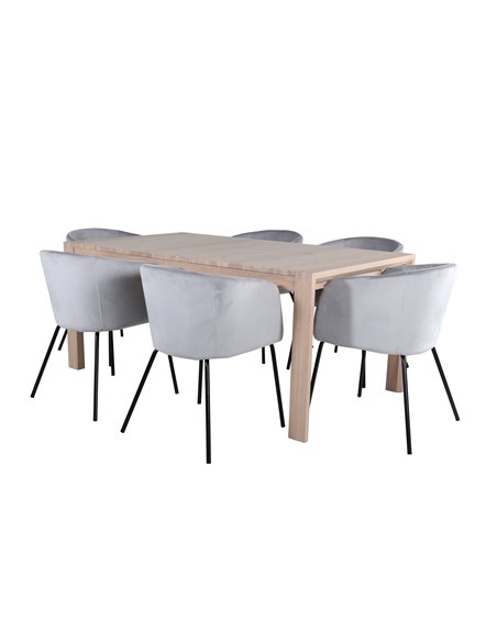 Matgrupp Slider med Berit matstolar, 170 × 95 cm