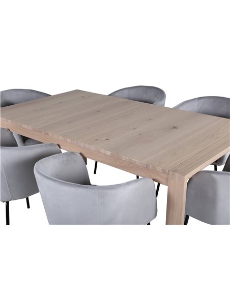 Matgrupp Slider med Berit matstolar, 170 × 95 cm
