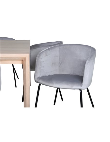 Matgrupp Slider med Berit matstolar, 170 × 95 cm