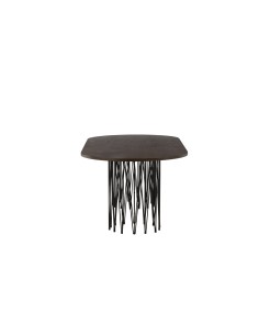 Ovalt matbord Stone, 220 × 100 cm, Mocca