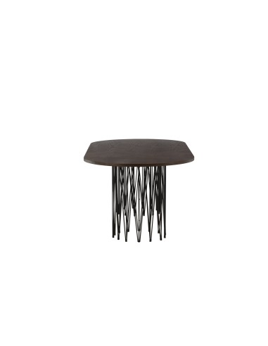 Ovalt matbord Stone, 220 × 100 cm, Mocca