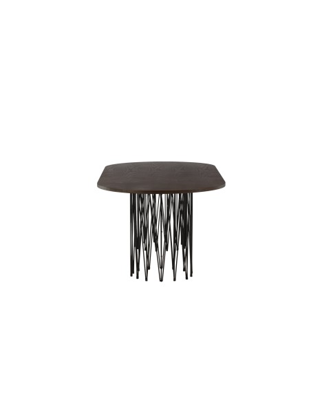 Ovalt matbord Stone, 220 × 100 cm, Mocca