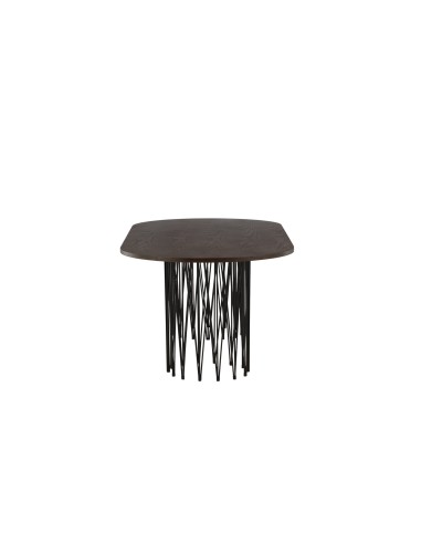 Ovalt matbord Stone, 220 × 100 cm, Mocca