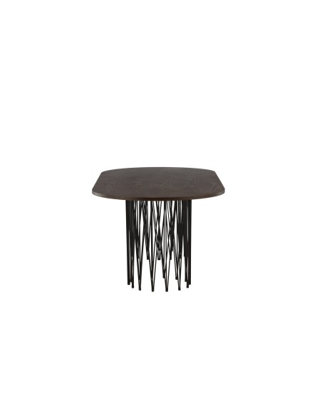Ovalt matbord Stone, 220 × 100 cm, Mocca