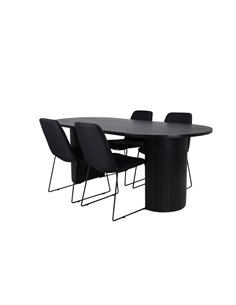 Matgrupp Bianca med Muce matstolar, 200 × 90 cm 2