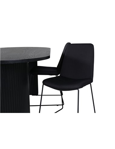 Matgrupp Bianca med Muce matstolar, 200 × 90 cm