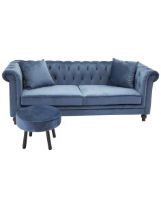 3-sitssoffa Velvet 3-Sits, Blå
