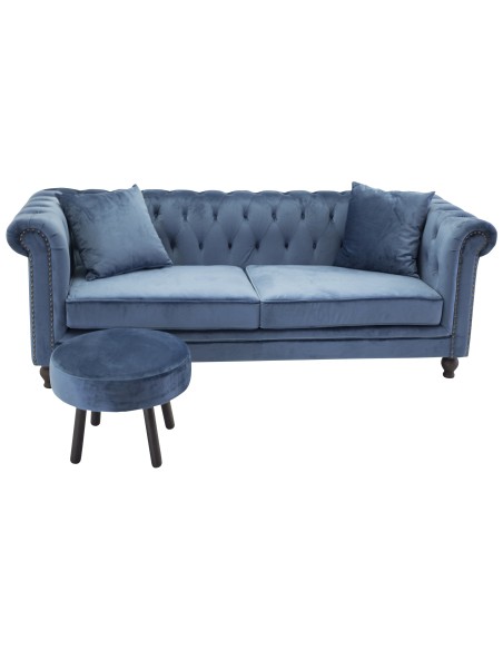 3-sitssoffa Velvet 3-Sits, Blå