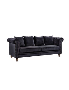 3-sitssoffa Velvet 3-Sits, Svart