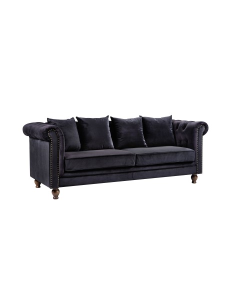 3-sitssoffa Velvet 3-Sits, Svart