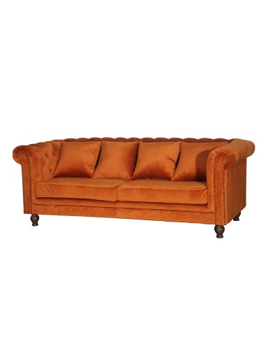 3-sitssoffa Velvet 3-Sits, Rusty Orange