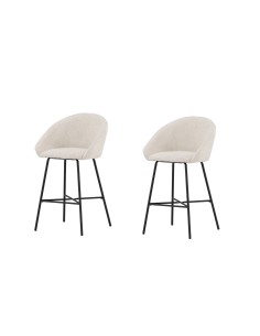 Barstol Velvet, Vit/Svart