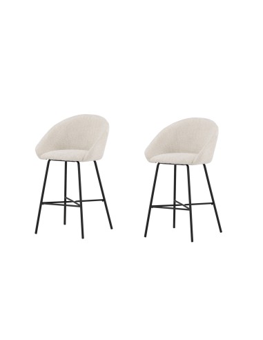 Barstol Velvet, Vit/Svart