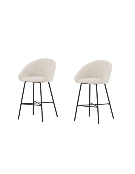 Barstol Velvet, Vit/Svart