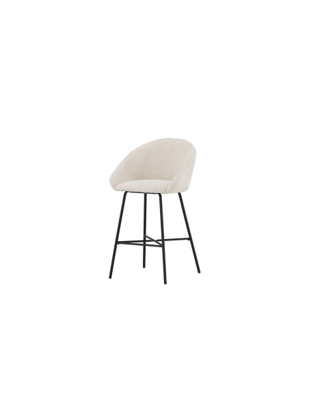 Barstol Velvet, Vit/Svart