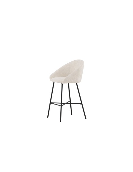 Barstol Velvet, Vit/Svart