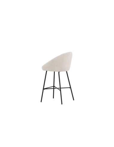 Barstol Velvet, Vit/Svart