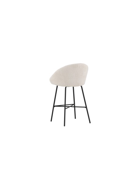 Barstol Velvet, Vit/Svart