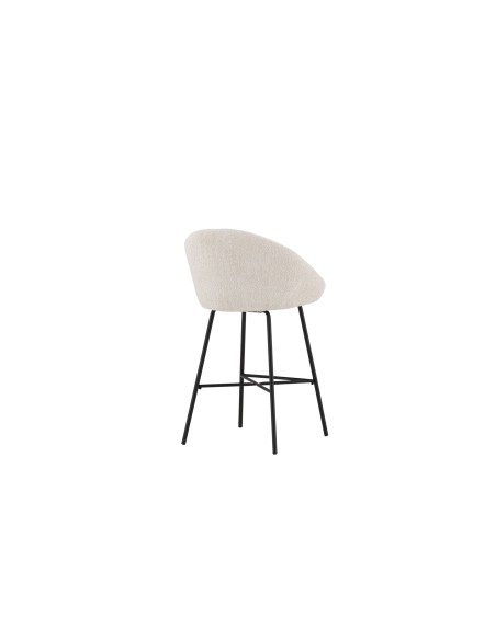 Barstol Velvet, Vit/Svart