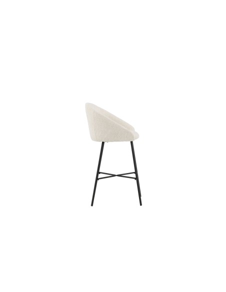 Barstol Velvet, Vit/Svart