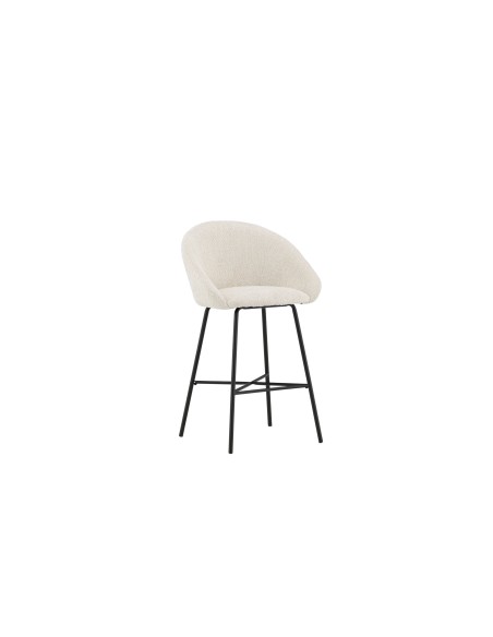Barstol Velvet, Vit/Svart