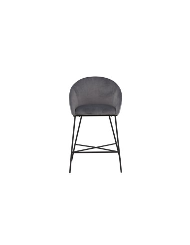 Barstol Velvet, Mörkgrå/Svart