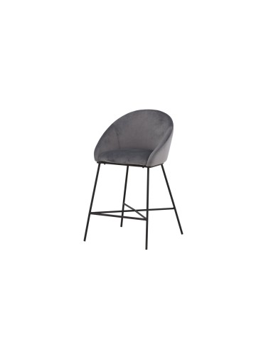 Barstol Velvet, Mörkgrå/Svart